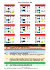 Kalendár zvozu odpadu 2026