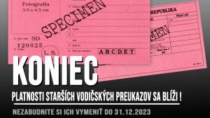 Koniec platnosti vodičských preukazov